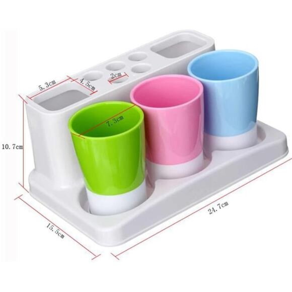 Eslite Toothbrush Toothpaste Holder Stand for Bathroom Storage Organizer - Picture 5 of 7